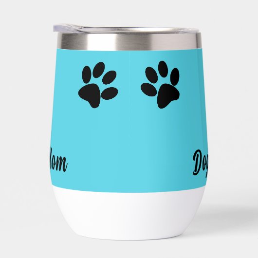 Gepersonaliseerde Turquoise & Black Dog Paw Dog Mo (Rechts)