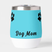 Gepersonaliseerde Turquoise & Black Dog Paw Dog Mo (Voorkant)