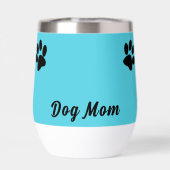 Gepersonaliseerde Turquoise & Black Dog Paw Dog Mo (Achterkant)