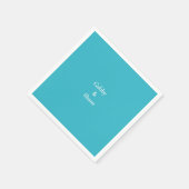 Gepersonaliseerde turquoise koppels douche servet (Hoek)