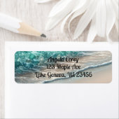 Gepersonaliseerde turquoise oceaangolven etiket (Insitu)