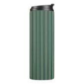 Gepersonaliseerde Turquoise Stripe Thermische Tumb Thermosbeker (Gedraaid links)