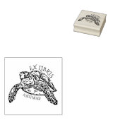Gepersonaliseerde Turtle Ex Libris Bookplate Rubberstempel (Gestempeld)