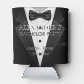 Gepersonaliseerde Tuxedo stijl Bachelor Party Blikjeskoeler (Achterkant)