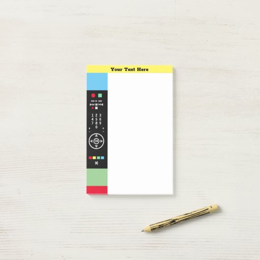 Gepersonaliseerde TV Afstandsbediening Modern Kleu Post-it® Notes (Op bureau)