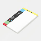 Gepersonaliseerde TV Afstandsbediening Modern Kleu Post-it® Notes (Schuin)