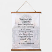 Gepersonaliseerde Twas de avond voor kerst Gedicht Hangend Wandkleed (Voorkant)