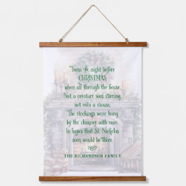 Gepersonaliseerde Twas de avond voor kerst Gedicht Hangend Wandkleed