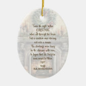 Gepersonaliseerde Twas de avond voor Kerstmis Keramisch Ornament (Voorkant)