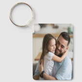 Gepersonaliseerde twee foto dubbelzijdig aluminium sleutelhanger (Voorkant)
