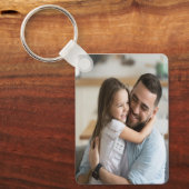 Gepersonaliseerde twee foto dubbelzijdig aluminium sleutelhanger (Voorkant)