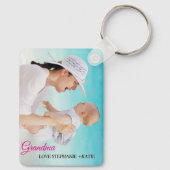 Gepersonaliseerde twee foto dubbelzijdig aluminium sleutelhanger (Achterkant)