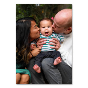 Gepersonaliseerde twee foto tweezijdige familie kaart