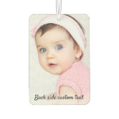 Gepersonaliseerde twee fotosjabloon, aangepaste te luchtverfrisser (Achterkant)