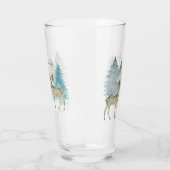 Gepersonaliseerde twee herten in Winter Woodland Glas (Links)