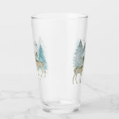 Gepersonaliseerde twee herten in Winter Woodland Glas (Rechts)