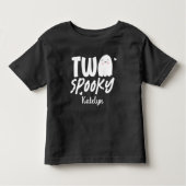 Gepersonaliseerde Twee Spooky Halloween 2e Verjaar Kinder Shirts (Voorkant)