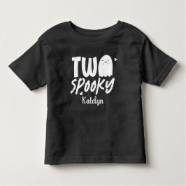 Gepersonaliseerde Twee Spooky Halloween 2e Verjaar Kinder Shirts