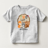 Gepersonaliseerde twee Wilde Woodland Dier 2e verj Kinder Shirts (Voorkant)