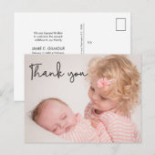 Gepersonaliseerde tweede Baby foto dank u Aankondigingskaart (Voorkant / Achterkant)