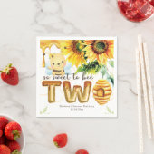 Gepersonaliseerde tweede verjaardag honing bij ser servet (Insitu)