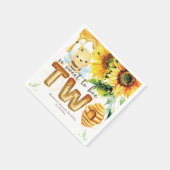 Gepersonaliseerde tweede verjaardag honing bij ser servet (Hoek)