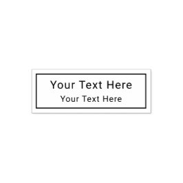 Gepersonaliseerde tweelijn zelfinktstempel  zelfinktende stempel