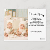 gepersonaliseerde tweelingaankondiging briefkaart (Achterkant)