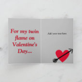 Gepersonaliseerde TweelingvlamValentijnsdag Feestdagen Kaart (Binnen)