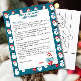 Gepersonaliseerde tweetalige Santa Letter voor Kid