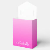 Gepersonaliseerde tweetonige gradiënt ombre hete r bedankdoosjes (Geopend)