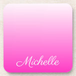 Gepersonaliseerde tweetonige gradiënt ombre hete r bier onderzetter<br><div class="desc">Gepersonaliseerde tweetonige gradiënt ombre hete roze</div>