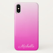 Gepersonaliseerde tweetonige gradiënt ombre hete r Case-Mate iPhone case (Achterkant)