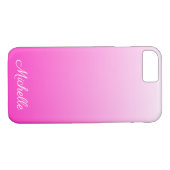Gepersonaliseerde tweetonige gradiënt ombre hete r Case-Mate iPhone case (Achterkant (Horizontaal))