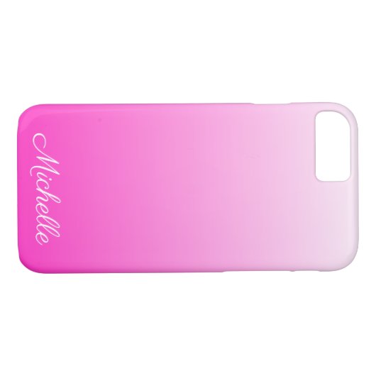 Gepersonaliseerde tweetonige gradiënt ombre hete r Case-Mate iPhone case (Achterkant (Horizontaal))