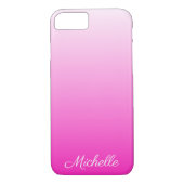 Gepersonaliseerde tweetonige gradiënt ombre hete r Case-Mate iPhone case (Achterkant)