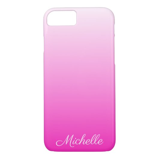 Gepersonaliseerde tweetonige gradiënt ombre hete r Case-Mate iPhone case (Achterkant)