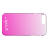 Gepersonaliseerde tweetonige gradiënt ombre hete r Case-Mate iPhone case (Achterkant (Horizontaal))