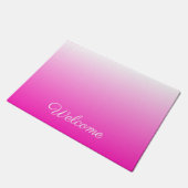 Gepersonaliseerde tweetonige gradiënt ombre hete r deurmat (Schuin)
