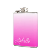 Gepersonaliseerde tweetonige gradiënt ombre hete r heupfles (Links)