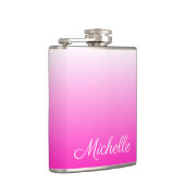 Gepersonaliseerde tweetonige gradiënt ombre hete r heupfles (Rechts)