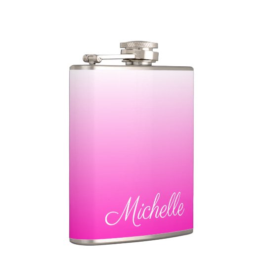 Gepersonaliseerde tweetonige gradiënt ombre hete r heupfles (Rechts)