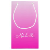 Gepersonaliseerde tweetonige gradiënt ombre hete r klein cadeauzakje (Achterkant)