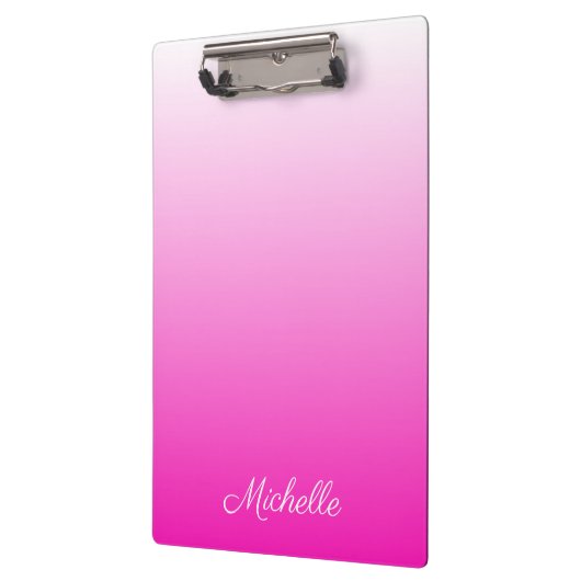 Gepersonaliseerde tweetonige gradiënt ombre hete r klembord (Links)