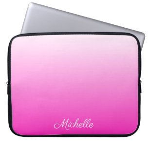 Gepersonaliseerde tweetonige gradiënt ombre hete r laptop sleeve