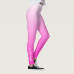 Gepersonaliseerde tweetonige gradiënt ombre hete r leggings<br><div class="desc">Gepersonaliseerde tweetonige gradiënt ombre hete roze</div>