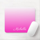 Gepersonaliseerde tweetonige gradiënt ombre hete r muismat (Met muis)