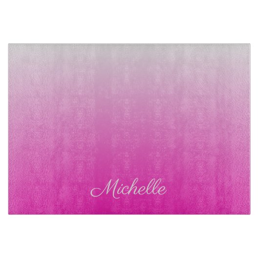 Gepersonaliseerde tweetonige gradiënt ombre hete r snijplank (Voorkant)