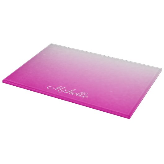 Gepersonaliseerde tweetonige gradiënt ombre hete r snijplank (Hoek)