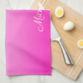 Gepersonaliseerde tweetonige gradiënt ombre hete r theedoek (Quarter Fold)